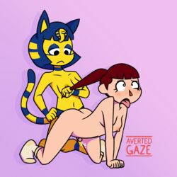 1:1 5_fingers ahe_gao all_fours anal anal_sex animal_crossing ankha ankle_markings anthro arm_markings ass avertedgaze biped blue_body blue_eyeshadow blue_fur blue_hair blush bodily_fluids breasts brown_hair clothing cum cum_while_penetrated digital_media_(artwork) dildo doggy_style domestic_cat duo egyptian ejaculation erection eyelashes eyeshadow felid feline felis female female_penetrating female_penetrating_gynomorph female_penetrating_intersex fingers footwear footwear_only from_behind_position fur fur_pattern genital_fluids genitals gynomorph gynomorph/female gynomorph_penetrated hair half-closed_eyes hand_on_hip hi_res human intersex intersex/female intersex_penetrated kneeling leg_markings looking_pleasured makeup mammal markings mostly_nude multicolored_body multicolored_fur multicolored_hair narrowed_eyes navel neck_markings nintendo nipples nude open_mouth orgasm pale_skin pegging penetration penis ponytail pulling_hair pulling_ponytail purple_background raised_shoulders red_nose sex sex_toy sex_toy_in_ass sex_toy_insertion signature simple_background small_penis socks socks_only strap-on strap-on_sex striped_markings striped_tail stripes tail_markings text tongue tongue_out touching_hair toying_partner two_tone_body two_tone_fur two_tone_hair two_tone_tail video_games villager_(animal_crossing) wrist_markings yellow_body yellow_fur