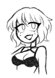 artist_self-insert bikini black_lipstick freckles jennlumm lumina_(jennlumm) self_insert sketch