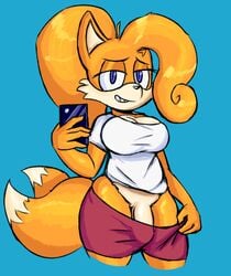 1futa anthro breasts coco_bandicoot crash_(series) crossover dunnhierdraws electronics fur furry futanari intersex long_hair looking_at_viewer penis phone self_shot selfie sonic_(series) tagme tails tailsko taking_picture undressing wide_hips