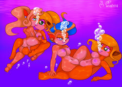 4girls anthro coco_bandicoot crash_(series) dat_ass female fur furry ocean pirate_tawna selfcest tawna_bandicoot tawna_bandicoot_(crash_4) the1stmoyatia tribadism underwater underwater_sex water yuri