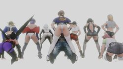 3d 6+girls all_fours animated ass ass_focus ass_in_dress ass_shake ayane_(doa) bare_shoulders black_hair blonde_hair bodysuit boots brown_hair christie_(doa) dead_or_alive denim dress from_behind gloves hair_ornament helena_douglas hitomi_(doa) honoka_(doa) huge_ass jeans jiggle kasumi_(doa) kishi lei_fang long_hair multiple_girls no_sound nyotengu panties pants pink_hair ponytail purple_hair short_dress short_hair short_shorts shorts skirt take_your_pick thighhighs tina_armstrong twerking underwear video wings