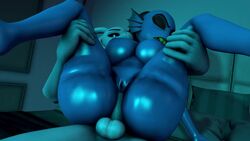 1boy 1girls 3d anal anal_sex animated anthro asriel_dreemurr asriel_dreemurr_(god_form) ass balls big_ass big_breasts blue-skinned_female blue_skin female forced furry humanoid interspecies joom3y male/female monster monster_girl passed_out penis pussy rape reverse_upright_straddle seated_carry_position shorter_than_30_seconds sleep_molestation sleeping sound source_filmmaker unconscious undertale undyne video