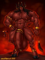 abs avantaberrant biceps bodybuilder demon hooves horns hyper hyper_balls hyper_genitalia hyper_muscles hyper_penis hyper_testicles male male_focus male_only muscle muscles muscular muscular_arms muscular_ass muscular_back muscular_legs muscular_male muscular_thighs nipples pecs veins veiny_penis