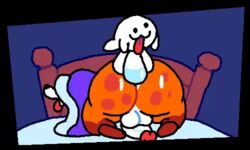 5:3 anal anal_sex animated anthro ass balls bed bedding big_balls big_butt big_penis blanket blep boo_(mario) canid canine derp_eyes duo femboy fox furniture genitals ghost kneeling loop low_res male male/male male_penetrated male_penetrating male_penetrating_male mammal mario_(series) nintendo orange_body penetration penis short_playtime soups_(superiorfox) spirit superiorfox tongue tongue_out under_blanket video_games white_body