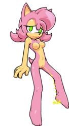 amy_rose breasts color colored female nanojam nude peeing solo sonic_(series) tagme transparent_background