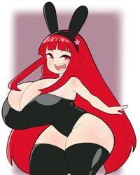 1girls 2021 absolute_territory ass bare_arms bare_thighs big_ass big_breasts big_thighs breasts breasts_bigger_than_head bunny_ears bunnysuit cleavage commission commission_art cute excited fake_animal_ears fake_rabbit_ears female female_focus gigantic_breasts hairband happy huge_ass huge_breasts huge_thighs kichi-chan_(kitchenjoten) large_breasts long_hair long_red_hair looking_at_viewer open_mouth pale-skinned_female rabbit_ears red_eyes red_hair shortstack simple_background smile solo solo_female solo_focus teeth_showing thick_ass thick_thighs thighhighs vammzu very_long_hair white_background