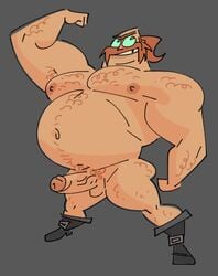 beard beer_belly big_stomach erection male male_only penis posduroo samurai_jack solo solo_male the_scotsman