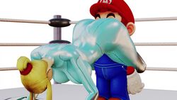 3d cunnilingus_through_clothes kishi mario mario_(series) metroid nintendo samus_aran twerking zero_suit_samus