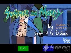 1girls animated cum drules_(artist) female game_cg incest morty_smith mp4 no_sound rick_and_morty summer_smith tagme video