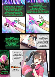 asian ass bed big_breasts big_lips big_penis bimbo bimbo_body black_hair brown_hair brunette comic_page english_text gyaru hourglass_figure huge_ass huge_breasts idol interracial light-skinned_male male naked_male neiro_(rebis) original pale-skinned_female rebis singing tan-skinned_female tan_body tan_skin vara_(rebis) white_male white_penis wide_hips