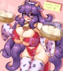 1girls alternate_breast_size big_breasts breasts female hairband hex_maniac huge_breasts large_breasts nintendo pokemon pokemon_xy purple_eyes purple_hair standing supermuddio tagme thick_thighs thighhighs thighs wide_hips