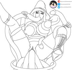 1girls alternate_costume anal anal_sex aphra_cadabra_aphrodite aphrodite_(smite) blowjob boots breast_squeeze breast_sucking breasts cauldron deity fellatio goddess greek_mythology halloween handjob hat large_breasts milking_tentacles monochrome multiple_penetration penis_tentacles pussy quadruple_anal quadruple_penetration quintuple_penetration quintuple_vaginal rape restrained smite stomach_bulge tentacle tentacle_sex tentacle_sucking_breasts tentacles theobscureone vagina vaginal_penetration vaginal_sex wip witch