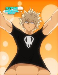 1boy blonde_hair gay hyperlactation_(artist) katsuki_bakugou male male_focus male_only my_hero_academia pointy_hair poster shirt spiky_hair twink yaoi