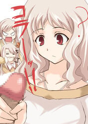 1boy 3girls ? albino angry censored fate/stay_night fate_(series) female illyasviel_von_einzbern leysritt male masturbation multiple_girls penis penis_grab red_eyes sella silver_hair type-moon white_hair