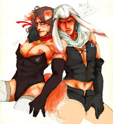 altair_ibn_la-ahad androgynous areola assassin's_creed assassin's_creed:_brotherhood assassin's_creed:_revelations assassin's_creed_(series) assassin's_creed_ii breasts bunny_ears bunny_girl color erect_nipples ezio_auditore_da_firenze female fishnet_stockings fox_girl fur furry_ears furry_tail gay human humanoid kemonomimi nipples rule_63 stockings tail thighhighs ubisoft yaoi