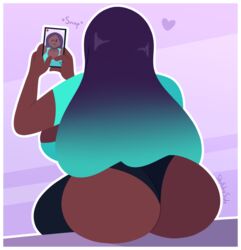 ass big_breasts bubble_butt marina_(splatoon) nintendo phone selfie splatoon splatoon_(series) splatoon_2 thesketchyside