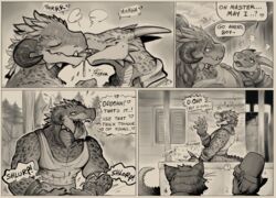 2021 2_horns 5_fingers ? anthro anthro_on_anthro anthro_penetrated anthro_penetrating anthro_penetrating_anthro argonian armor being_watched bethesda_softworks bodily_fluids bottomless breath caught claws closed_eyes clothed clothing comic curled_horns daftpatriot dialogue dominant dominant_male drooling duo duo_focus elf fan_characters felid finger_claws fingers french_kissing gagging gauntlets gloves greyscale group handwear heart hi_res horn humanoid implied_oral intraspecies khajiit kissing looking_at_another looking_pleasured male male/male male_only male_penetrated male_penetrating male_penetrating_male mammal master monochrome onomatopoeia open_mouth out_of_frame outside penetration saliva saliva_string scalie sex shirt smile sound_effects speech_bubble stealth_sex submissive submissive_male surprise sweat tank_top text the_elder_scrolls tongue tongue_out topwear video_games white_clothing white_shirt white_tank_top white_topwear