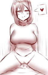 blush breasts chara clitoris pussy smile sweater tagme undertail undertale white_background yazu_(artist) yazuel_aliel