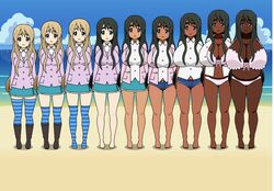 ass_expansion big_belly bimbo bimbofication blackification breast_expansion dark-skinned_female ebonization female huge_ass huge_breasts k-on! kisekae kneehighs legwear race_swap socks thick_thighs thighhighs transformation transformation_sequence tsumugi_kotobuki_(k-on!) wide_hips