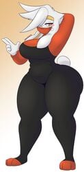 1girls anthro big_ass big_breasts dewwydartz eva(dewwydartz) female furry hourglass_figure huge_ass pokémon_(species) pokemon raboot thick_thighs