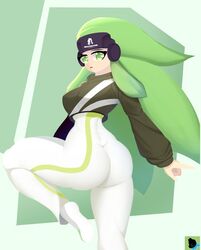 alaki_zezo ass_bigger_than_breasts big_ass big_breasts bottom_heavy child_bearing_hips geoexe green_hair gwain_saga hourglass_figure huge_ass marlow pear-shaped_figure pear_shaped skin_tight skinsuit thick_thighs thunder_thighs wide_hips