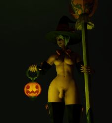 3d artist_request dark_skin final_fantasy final_fantasy_xiv futa_only futa_sans_pussy futanari original_character purple_eyes zinneera