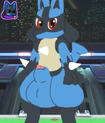 animal_genitalia animal_penis balls big_balls canine_penis genitals lucario male male_only nintendo penis pokemon pokemon_(species) snowcario_(artist) solo solo_male spikes spikes_(anatomy) video_games