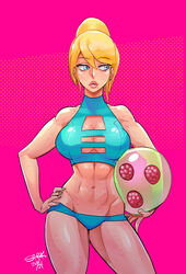 samus aran from metroid by kewminus