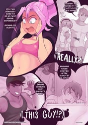 collar crossdressing femboy green_eyes parkdale pink_hair stepbro stepbrother trap vomit