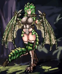 1girls bare_thighs big_breasts capcom dragon dragon_girl gijinka koburatuisut monster_girl monster_hunter rathian solo solo_female tagme tail wings