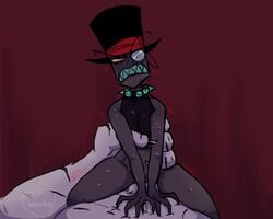 2021 anal anal_penetration anal_sex angry angry_face black_hat black_hat_(villainous) black_penis cartoon_network dark-skinned_male dark_skin demon digital_drawing_(artwork) digital_media_(artwork) gay hbo_max male/male male_penetrated monster villainous