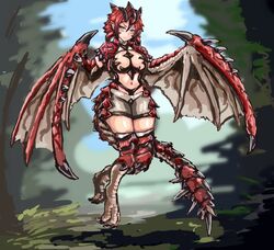 1girls big_breasts breasts capcom cleavage dragon dragon_girl gijinka koburatuisut monster_girl monster_hunter rathalos rule_63 solo solo_female tagme wings