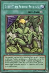 2013 5boys body_hair cum cum_in_ass cum_on_face duel_monster feet foreskin gay goblin goblin_attack_force goblin_male green_body green_skin helmet male male_feet male_only nude nude_male parody parody_porn penis plus5pencil uncircumcised yellow_eyes yu-gi-oh! yu-gi-oh!_card
