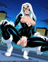 ai_generated anus areolae ass bangs black_bodysuit black_cat_(marvel) black_collar blue_eyes bodysuit boots breasts building choker city cityscape claws clothing cloud collar covered_navel domino_mask felicia_hardy female female female_only female_pubic_hair fingernails footwear full_moon fur_trim gloves high_heel_boots high_heels high_resolution large_breasts lips lipstick long_fingernails long_hair looking_at_viewer makeup marvel_comics mask moon navel night night_sky nipples nude outdoors parted_lips pubic_hair red_lips rooftop shoes skin_tight sky smile solo spider-man_(series) spikes spread_legs squatting star_(sky) starry_sky superhero superheroine text thighs torn_bodysuit torn_clothes vagina white_footwear white_gloves white_hair wodstudio