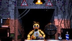avian beak big_breasts breasts female five_nights_at_freddy's five_nights_at_freddy's_2 fnaf2_location juanpa_afterdark_(artist) runaboo_chica solo tagme toy_chica_(fnaf)