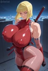 1girls ai_generated bangs bewitching_thighs big_breasts blonde_hair blue_eyes blunt_bangs bob_cut bodysuit breasts breasts_bigger_than_head breasts_focus breath breath_cloud breathing chorizai cleavage curvy female female_only fishnet_legwear fishnets gloves hips huge_breasts kunoichi large_breasts latex legs light-skinned_female light_skin looking_away massive_breasts naruto naruto_(series) naruto_shippuden ninja nipple_bulge nipples_visible_through_clothing samui shiny_skin short_hair solo_focus sweat sweatdrop sweaty sweaty_body sweaty_breasts taimanin_(series) taimanin_suit thick thick_legs thick_thighs thighs tight_bodysuit wide_hips