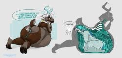 absurd_res almost_fully_inside anal anal_head_gulp anal_vore anatomy anthro antlers ass ass_up backsack balls ballsack bell belly between_buttocks big_belly big_butt big_ears big_teeth blue_antlers blue_hair blue_insides blue_penis body_in_anus body_outline bone breath brown_body brown_fur cervine curvy_figure dark_eyelids deer deer_ears duo ear_bell ear_piercing ear_ring endosoma eyelids eyewear facial_piercing femboy fur genitals glasses gurglegluts guts hair hand_print hi_res hooves horn humanoid_genitalia hyena imprint inside_intestines internal internal_anal intestines kneeling living_buttplug living_insertion lying lying_on_another lying_on_ground male male/male male_pred male_prey mammal markings multicolored_body multicolored_fur nollaig_(teatimemfs) nose_piercing nose_ring nub_tail nude on_front on_ground organs penis piercing prey_outline rear_view rib_cage ring_piercing safe_vore same_size_vore scut_tail sequence short_tail side_view silhouette silhouetted_body sitting skeleton slutty_face smug smug_expression smug_face spots spotted_markings stomach_bulge tail teasing teasing_with_butt teeth thick_thighs voluptuous voluptuous_male vore white_body white_fur white_hair wide_hips