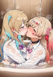 100_kanojo 2girls ai_generated best_friends female female_only french_kiss french_kissing kedarui_aashii keikenzumi_na_kimi_to,_keiken_zero_na_ore_ga,_otsukiai_suru_hanashi kimi_no_koto_ga_dai_dai_dai_dai_daisuki_na_100-nin_no_kanojo kissing kissing pablo_(artist) shirakawa_runa sisters the_100_girlfriends_who_really_really_really_really_really_love_you tongue tongue_kiss tongue_out yuri