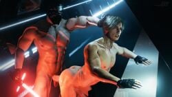 3d anal anal_sex ass crossover gay grabbing_hair hand_on_head helmet kylo_ren leon_scott_kennedy lightsaber male male_only mask masked masked_male penis penis_in_ass resident_evil resident_evil_4_remake somehappened star_wars thrusting_into_ass
