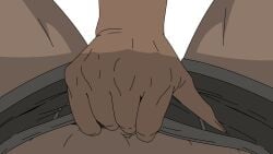 2boys animated erection gimmeyourmoni hand hand_on_underwear jujutsu_kaisen male_only penis pent_up precum precum_on_penis pulling_up_underwear satoru_gojo suguru_geto throbbing throbbing_penis underwear