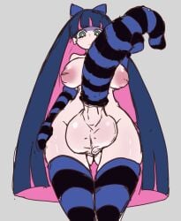 1futa 2025 5_sock_outfit areolae ass_visible_through_thighs balls breasts cock_sleeve_(clothes) cock_sock colored covered_penis elbow_gloves emotionless filled_condom futa_focus futanari gloves huge_cock human intersex inverted_nipples legwear light-skinned_futa light_skin looking_at_viewer looking_down monster_cock naked nipples nude oki1195 pale_skin panty_&_stocking_with_garterbelt penis simple_background simple_shading solo_focus standing stocking_anarchy studio_trigger thighhighs