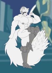 anthro black_body black_fur black_nipples city clock clothing duo ear_piercing ear_ring forced forced_transformation fur genitals goo_transformation grey_body grey_fur hi_res hypnotic_eyes indigodigitalos latex latex_clothing latex_skinsuit latex_transformation male male/male mihoyo muscular muscular_anthro muscular_male nipple_piercing nipple_ring nipples penis piercing purple_body purple_fur red_penis ring_piercing skinsuit solo tight_clothing transformation von_lycaon watch white_body white_fur white_latex yellow_body yellow_fur zenless_zone_zero