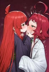 2girls ai_generated best_friends best_girl dumb_girl grandmother grandmother_and_granddaughter green_eyes imminent_penetration imminent_sex kimi_no_koto_ga_dai_dai_dai_dai_daisuki_na_100-nin_no_kanojo pablo_(artist) red_hair sisters sluttification slutty slutty_costume slutty_dress slutty_face slutty_pose slutty_waist sluttybimbo yakuzen_kusuri yakuzen_yaku yuri