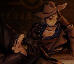 cooper_howard cowboy fallout fallout_show ghoul irradiated m4a male male_focus male_only monster_fucker monster_fuckers noseless penis