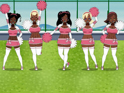 black_lipstick blackification cheerleader dark-skinned_female ebonization huge_ass huge_breasts kisekae mythicalcreaturebone post_transformation thick_lips thick_thighs wide_hips