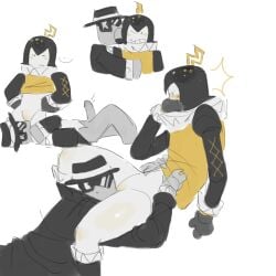 1boy 1cuntboy blocky_body chance_(forsaken) chatters colored cover_mouth cuntboy cuntboy/male doodle eating_pussy fedora forsaken_(roblox) glasses grey_skin half_naked hard_penis hat headphones helmet hug intersex lick_cheek male male/male male_only nonbinary nonbinary_(lore) penis pussy ringmaster_(forsaken) roblox roblox_game robloxian self_upload sexmaster99 sitting_on_face socks sucking_pussy suprised_look white_background white_skin
