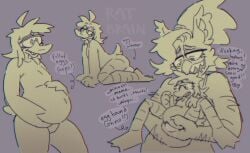 anatid anseriform anthro avian bird bodily_fluids crying duck duke_(ratbrain17) duo egg egg_laying encouragement female female/female hi_res mads_(boidbwain) owl pain ratbrain17 size_difference tears