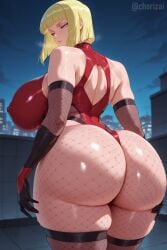 1girls ai_generated ass ass_bigger_than_head ass_focus back_view bangs bewitching_thighs big_ass big_booty big_breasts big_butt blonde_hair blue_eyes blunt_bangs bob_cut bodysuit booty breasts breasts_bigger_than_head breasts_focus breath breath_cloud breathing chorizai cleavage curvy female female_only fishnet_legwear fishnets gloves hips huge_ass huge_breasts kunoichi large_breasts latex legs light-skinned_female light_skin looking_away massive_breasts naruto naruto_(series) naruto_shippuden ninja nipple_bulge nipples_visible_through_clothing rear_view samui shiny_skin short_hair solo_focus sweat sweatdrop sweaty sweaty_body sweaty_breasts taimanin_(series) taimanin_suit thick thick_legs thick_thighs thighs tight_bodysuit wide_hips