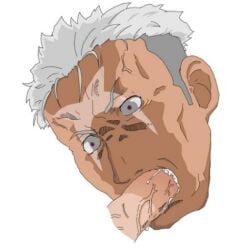 beard cropped_shoulders face facial_hair multiple_boys old old_man penis
