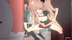 1boy 1girls big_breasts breasts danganronpa femboy femboy_on_female fujisaki_chihiro hungfemboys junko_enoshima tagme video